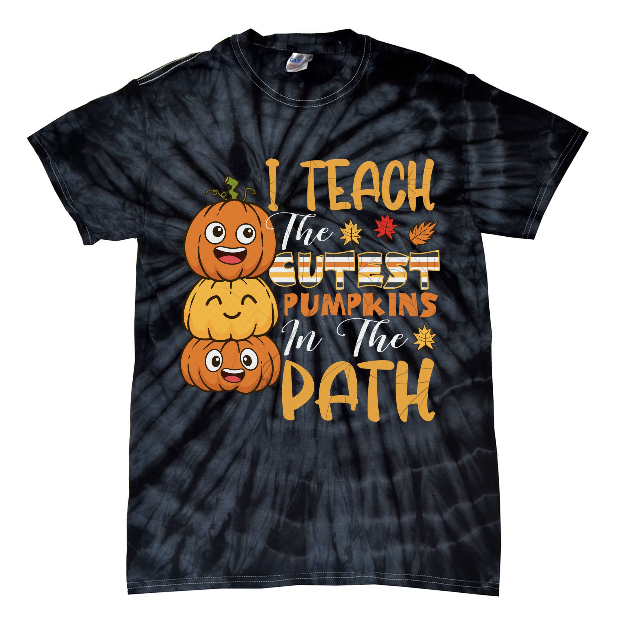 I Teach The Cutest Pumpkins In The Patch Rainbow Girls Boys Tie-Dye T-Shirt