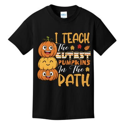 I Teach The Cutest Pumpkins In The Patch Rainbow Girls Boys Kids T-Shirt
