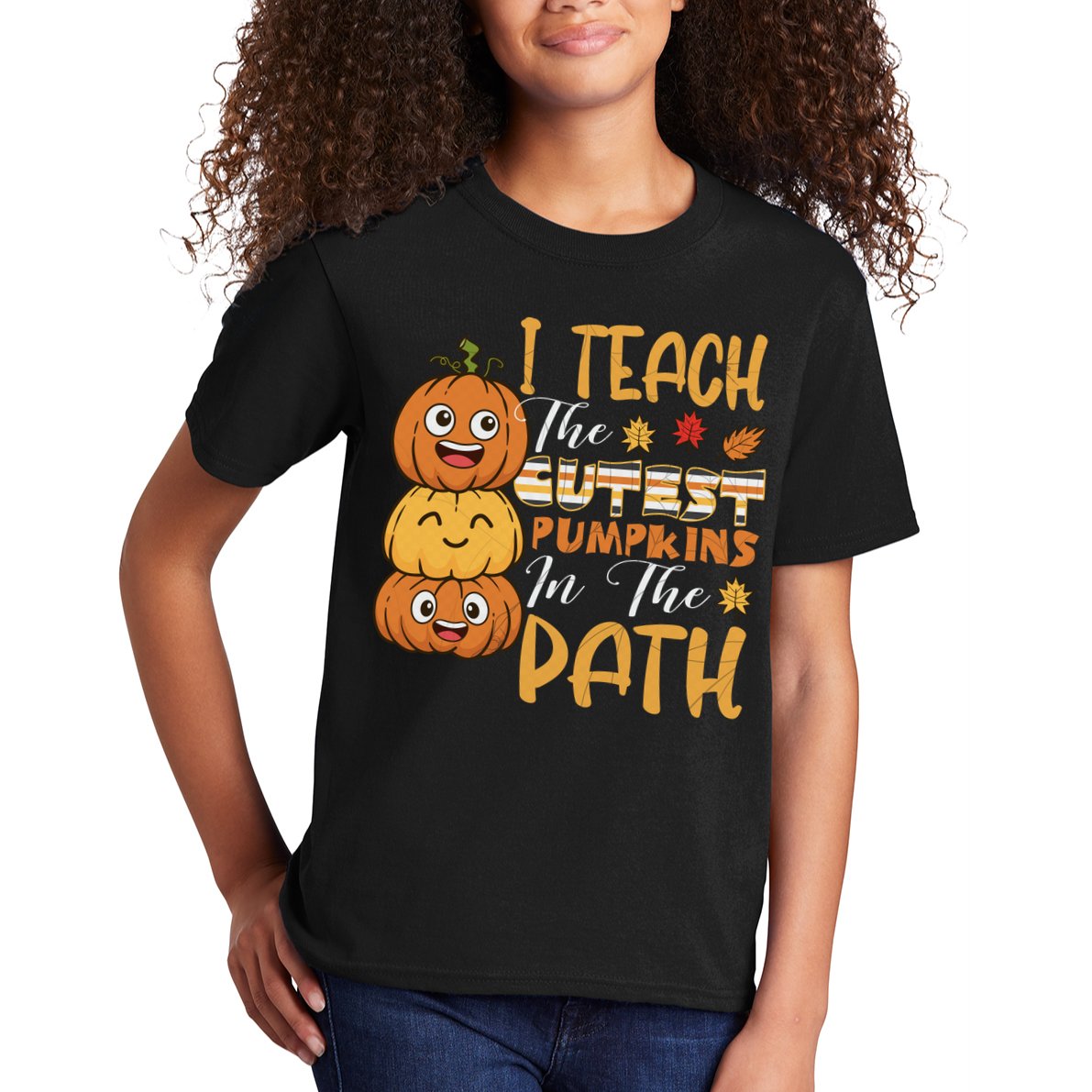 I Teach The Cutest Pumpkins In The Patch Rainbow Girls Boys Kids T-Shirt