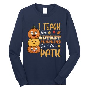 I Teach The Cutest Pumpkins In The Patch Rainbow Girls Boys Long Sleeve Shirt