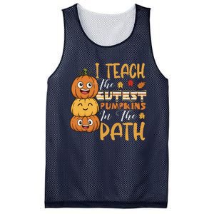 I Teach The Cutest Pumpkins In The Patch Rainbow Girls Boys Mesh Reversible Basketball Jersey Tank