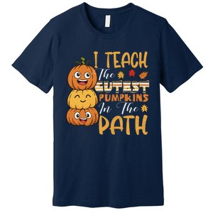 I Teach The Cutest Pumpkins In The Patch Rainbow Girls Boys Premium T-Shirt