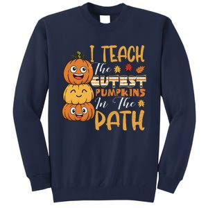 I Teach The Cutest Pumpkins In The Patch Rainbow Girls Boys Tall Sweatshirt