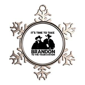 Its Time To Take Brandon To The Train Station Metallic Star Ornament