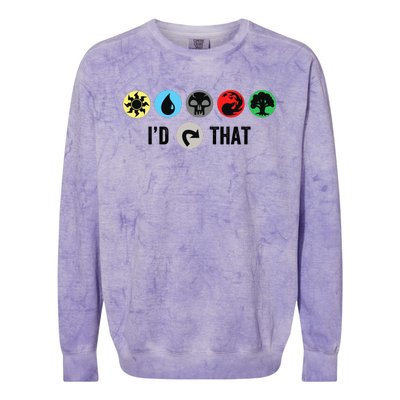 Id Tap That Gathering Magic Guild For Magic Lover Colorblast Crewneck Sweatshirt