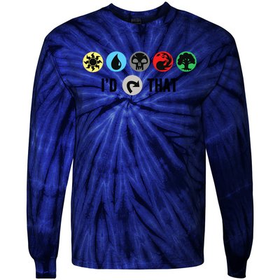 Id Tap That Gathering Magic Guild For Magic Lover Tie-Dye Long Sleeve Shirt