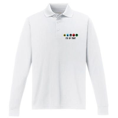 Id Tap That Gathering Magic Guild For Magic Lover Performance Long Sleeve Polo