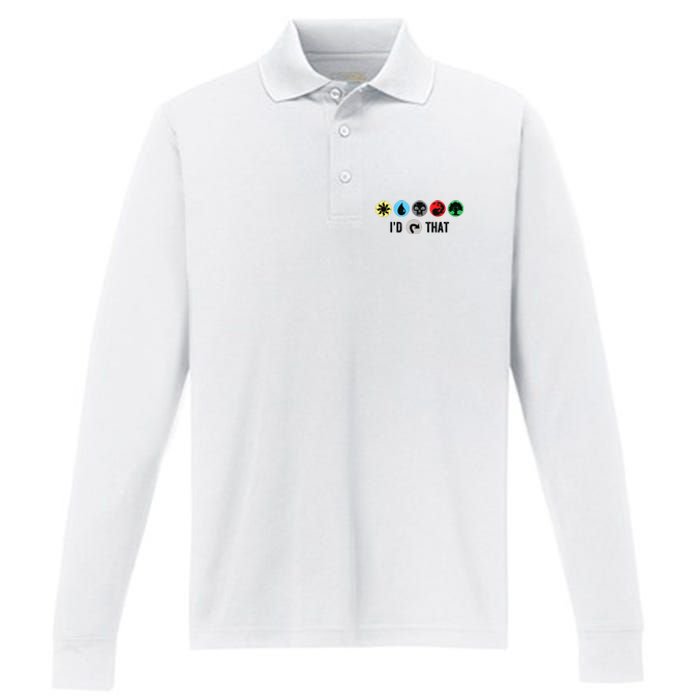 Id Tap That Gathering Magic Guild For Magic Lover Performance Long Sleeve Polo