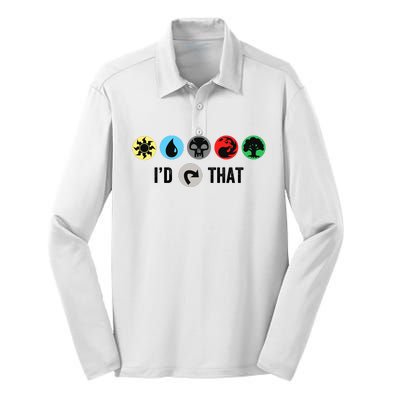 Id Tap That Gathering Magic Guild For Magic Lover Silk Touch Performance Long Sleeve Polo