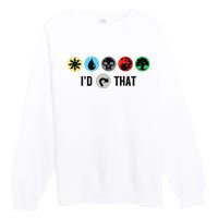 Id Tap That Gathering Magic Guild For Magic Lover Premium Crewneck Sweatshirt