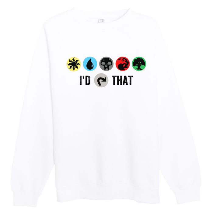 Id Tap That Gathering Magic Guild For Magic Lover Premium Crewneck Sweatshirt