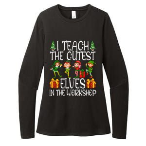 I Teach The Cutest In The Workshop Christmas Teacher Gift Womens CVC Long Sleeve Shirt