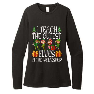 I Teach The Cutest In The Workshop Christmas Teacher Gift Womens CVC Long Sleeve Shirt