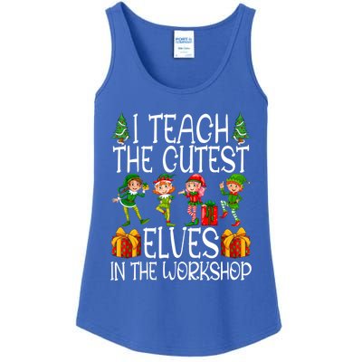 I Teach The Cutest In The Workshop Christmas Teacher Gift Ladies Essential Tank