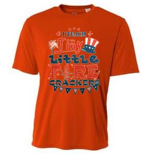 I Teach Tiny Little Firecrackers 4 Th Of July Patriotic Day Gift Cooling Performance Crew T-Shirt