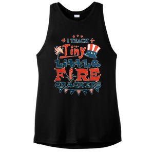 I Teach Tiny Little Firecrackers 4 Th Of July Patriotic Day Gift Ladies PosiCharge Tri-Blend Wicking Tank