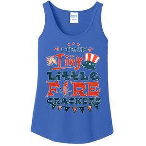 I Teach Tiny Little Firecrackers 4 Th Of July Patriotic Day Gift Ladies Essential Tank