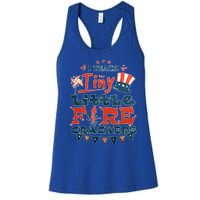 I Teach Tiny Little Firecrackers 4 Th Of July Patriotic Day Gift Women's Racerback Tank