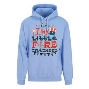 I Teach Tiny Little Firecrackers 4 Th Of July Patriotic Day Gift Unisex Surf Hoodie