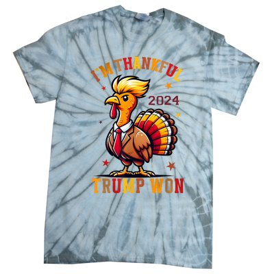 IM Thankful Trump Won 2024 Took American Back Thanksgiving Tie-Dye T-Shirt