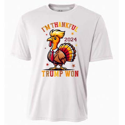 IM Thankful Trump Won 2024 Took American Back Thanksgiving Cooling Performance Crew T-Shirt