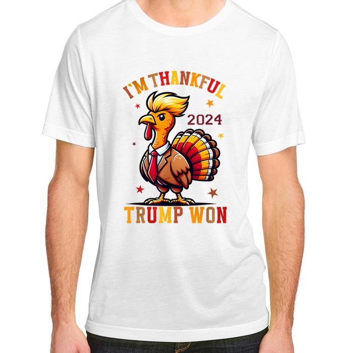 IM Thankful Trump Won 2024 Took American Back Thanksgiving Adult ChromaSoft Performance T-Shirt