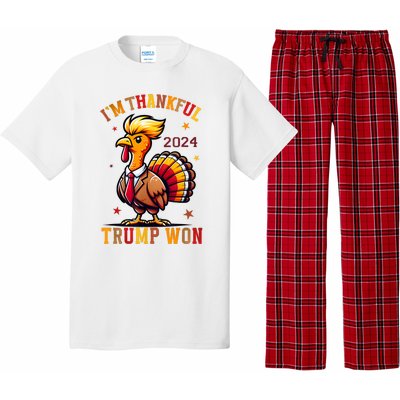 IM Thankful Trump Won 2024 Took American Back Thanksgiving Pajama Set