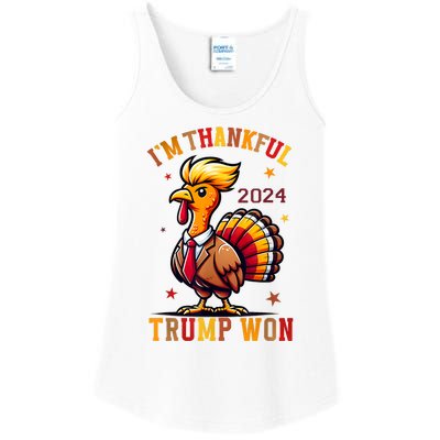 IM Thankful Trump Won 2024 Took American Back Thanksgiving Ladies Essential Tank