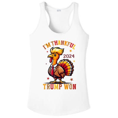 IM Thankful Trump Won 2024 Took American Back Thanksgiving Ladies PosiCharge Competitor Racerback Tank