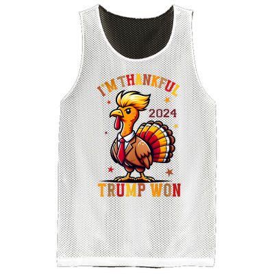 IM Thankful Trump Won 2024 Took American Back Thanksgiving Mesh Reversible Basketball Jersey Tank