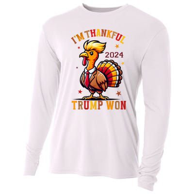 IM Thankful Trump Won 2024 Took American Back Thanksgiving Cooling Performance Long Sleeve Crew