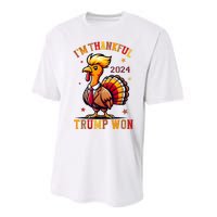 IM Thankful Trump Won 2024 Took American Back Thanksgiving Performance Sprint T-Shirt