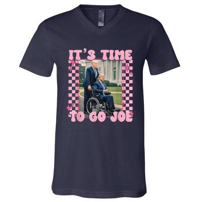 Its Time To Go Joe Funny Trump 2024 V-Neck T-Shirt