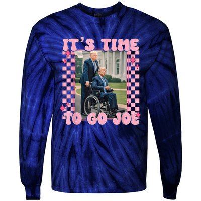 Its Time To Go Joe Funny Trump 2024 Tie-Dye Long Sleeve Shirt