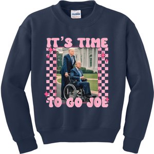 Its Time To Go Joe Funny Trump 2024 Kids Sweatshirt