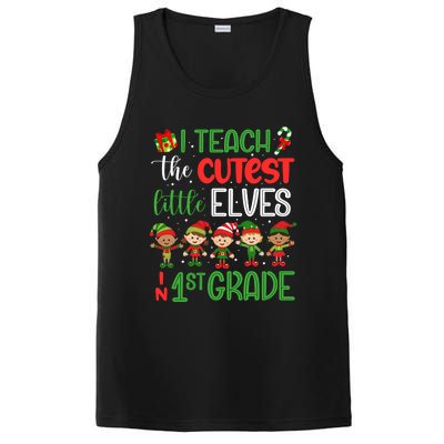 I Teach The Cutest Little Elves 1St Grade Teacher Xmas Great Gift PosiCharge Competitor Tank