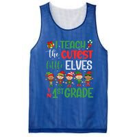 I Teach The Cutest Little Elves 1St Grade Teacher Xmas Great Gift Mesh Reversible Basketball Jersey Tank