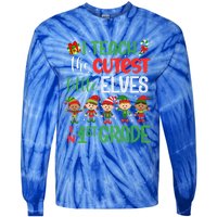 I Teach The Cutest Little Elves 1St Grade Teacher Xmas Great Gift Tie-Dye Long Sleeve Shirt