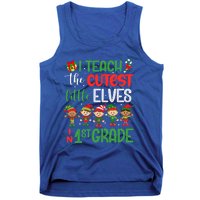 I Teach The Cutest Little Elves 1St Grade Teacher Xmas Great Gift Tank Top