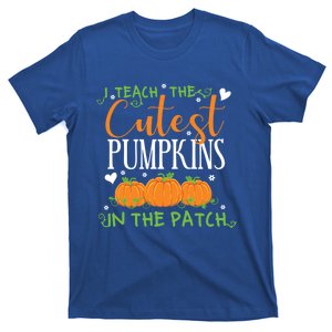 I Teach The Cutest Pumpkins Fall Halloween School Teacher Gift T-Shirt