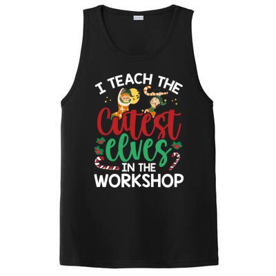 I Teach The Cutest In The Workshop Christmas Teacher Meaningful Gift PosiCharge Competitor Tank