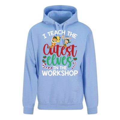 I Teach The Cutest In The Workshop Christmas Teacher Meaningful Gift Unisex Surf Hoodie