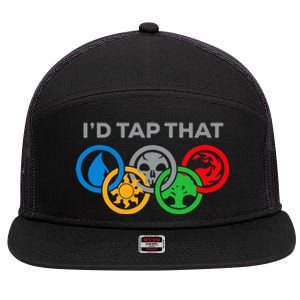 ID Tap That Card Games Untapped Lands Card Games Lovers 7 Panel Mesh Trucker Snapback Hat