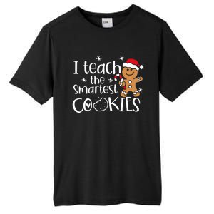 I Teach The Smartest Cookies Christmas Gingerbread Santa Hat Tall Fusion ChromaSoft Performance T-Shirt