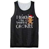 I Teach The Smartest Cookies Christmas Gingerbread Santa Hat Mesh Reversible Basketball Jersey Tank