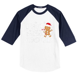 I Teach The Smartest Cookies Christmas Gingerbread Santa Hat Baseball Sleeve Shirt