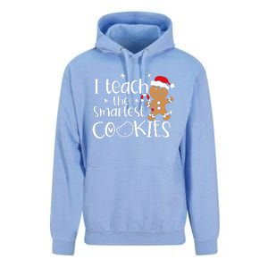 I Teach The Smartest Cookies Christmas Gingerbread Santa Hat Unisex Surf Hoodie