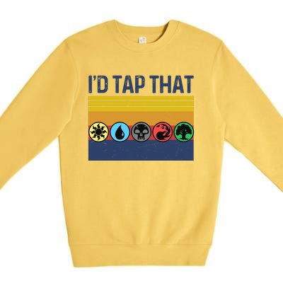 Id Tap That Gathering Magic Guild For Magic Lover Premium Crewneck Sweatshirt