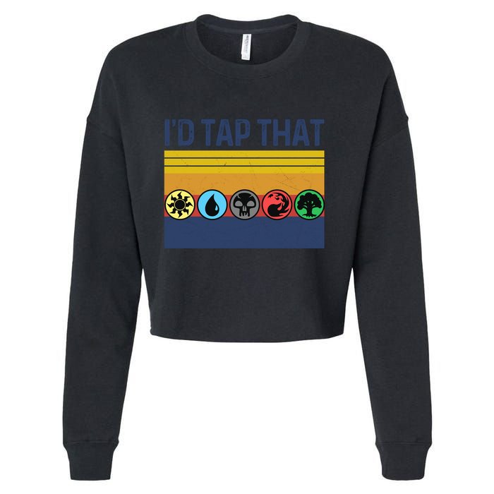Id Tap That Gathering Magic Guild For Magic Lover Cropped Pullover Crew