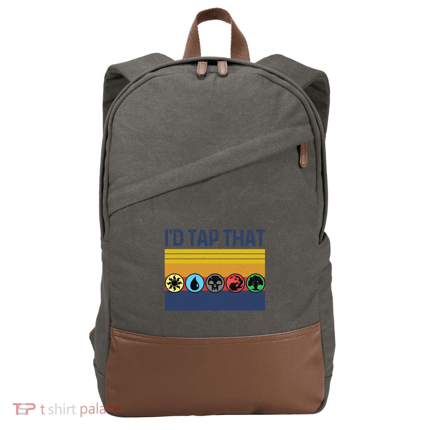 Id Tap That Gathering Magic Guild For Magic Lover Cotton Canvas Backpack